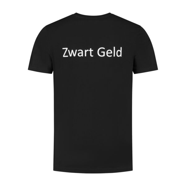 T-shirt Zwart Geld logo chest+back text_Back